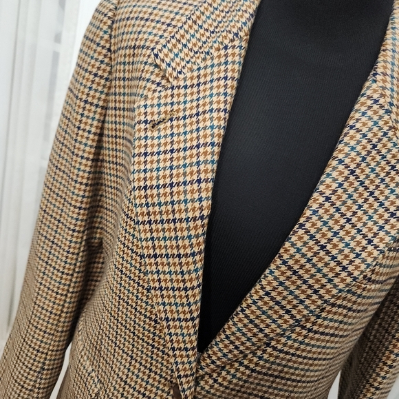 Classic Evan‎ Picone Petites Plaid Wool Blazer  Size 6